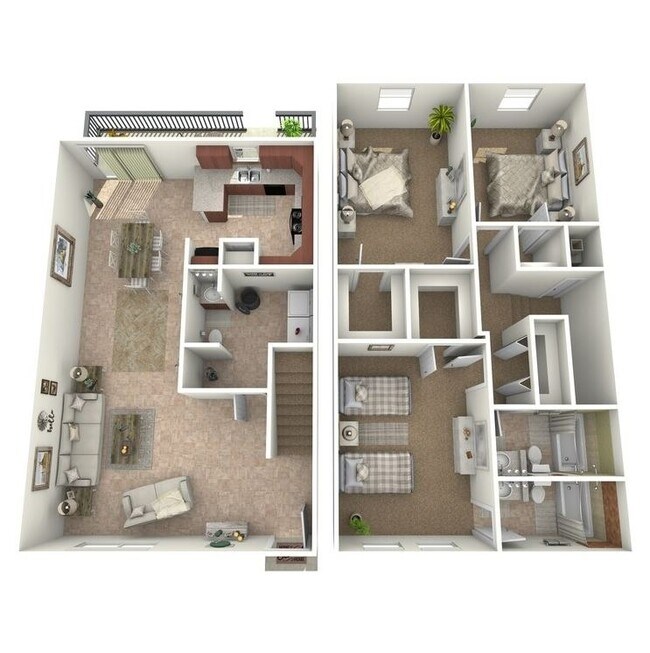C2 Gold Warm finishes with granite countertops. 35-285 floor plan